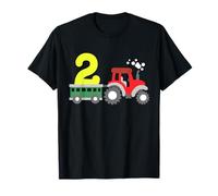 Farm Tractor 2nd Birthday 2 Two Years Old Toddler Boys Kids T-Shirt