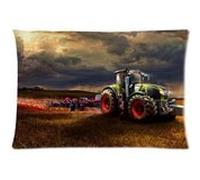 Farm tractor Background Comfortable Cotton&Polyester Pillowcase/Pillow slip/Cushion case/pillow cover(Two Side Printing,30inch*20inch)
