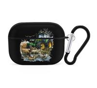 Farm Tractor Deer Ducks Cute Earbuds Case Compatible with Airpods Pro Wireless Headphones Cover with Carabiner