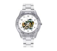Farm Tractor Deer Ducks Trendy Wrist Watches for Men Classic Business Stainless Steel Band Quartz Watch