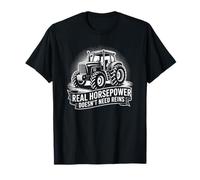 Farm Tractor Farmer, Real Horsepower Doesn’t Need Reins T-Shirt