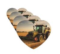 Farm Tractor Harvest Car Air Fresheners Cards 4 Pcs Hanging Fragrance Scented Cards Long-Lasting Car Aromatherapy Tablets for Wardrobe Bathroom Car Interior Mirror Pendant Gifts