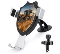 Farm Tractor Harvest Car Phone Mount Universal 3-in-1 Phone Holders for Your Car with 360° Suction Cup Adjustable Cell Phone Car Mount for Car Dashboard Air Vent Windshield Automobile Cradle Stand for