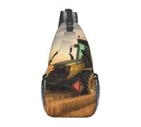 Farm Tractor Harvest Chest Bag for Women Men Crossbody Backpack Sling Bag Travel Hiking Daypack Cycling Bags