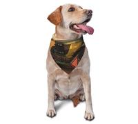 Farm Tractor Harvest Dog Bandana Pet Scarf Accessories for Small Medium Dogs Cats Photo Prop, Triangle Pet Bandanas Adjustable Puppy Bib Washable Dog Kerchief Puppy Neckerchief
