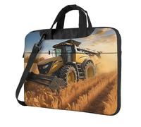 Farm Tractor Harvest Laptop Bag Shockproof Computer Carrying Case with Shoulder Strap Messenger Shoulder Bag Briefcase 14 inch