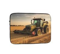 Farm Tractor Harvest Laptop Sleeve for Women Men, 15 Inch Waterproof Laptop Bag Lightweight Notebook Computer Cover Bag