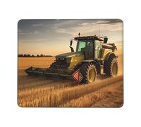Farm Tractor Harvest Mouse Pad Waterproof Gaming Mousepad for Office Computer Mousepads for Desk Pad with Non-Slip Rubber Base Washable Cloth Mouse Mat 8.3 x 10.3 in