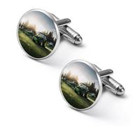Farm Tractor Men’s Metal Cufflinks Classic Cufflink Jewelry Gift for Studs Tuxedo Shirts Business Wedding