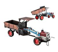Farm Tractor Model - 10.83 Inches 1:24 Scale Alloy Hand Tractor Toy With Lights And Music | Vintage Diecast Tractors Model For Christmas Valentine's Day