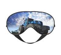 Farm Tractor Night Mask Soft Reversible Eye Cover Adjustable Strap Light Blocking Comfortable Rest