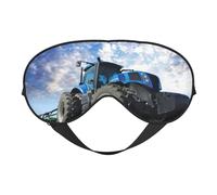 Farm Tractor Print Functionality Cozy Eye Mask Adjustable Strap Nap Night Travel Camping Yoga Relax
