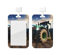 Farm Tractor Printed Card Badge Holder Id Badge Card Holder Badge Holders with Lanyards for Offices Staff Access Card Metro Card