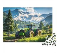 Farm Tractor Puzzles for Elderly 1000Pc Recyclable Paper Rural Landscape Puzzle for Adults Interesting Family Game Props Party Game Props for Home 38x26cm/1000pcs
