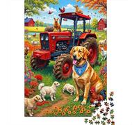 Farm Tractor Scene 1000 Piece Extra-thick Cardboard Jigsaw Puzzle Family Lovers Brain Training Wall Decoration Value Pack 70x50cm/1000pcs