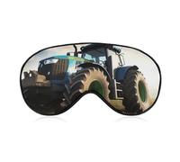 Farm Tractor Sleep Mask for Women Men, Soft Eye Mask with Adjustable Strap for Sleeping, Light Blocking Travel Blindfold for Nap Comfortable Eye Cover for Home Office
