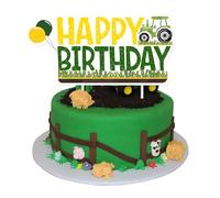 Farm Tractor Themed Happy Birthday Cake Topper Birthday Party Cake Decorations for Kids Birthday Party 1st 2nd 3rd Boy and Girl Farm Themed Party Car Themed Party Decorations Supplies