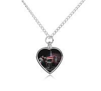 Farm Tractor U.S. Flag Novelty Urn Necklace for Ashes Pet Dog Cremation Jewelry Memorial Keepsake Pendants