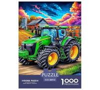 Farm Tractors 1000 Piece Jigsaw Puzzle for All Ages - Eco-Friendly Recycled Paper, A Great Gift Idea And Home Decoration Project 52x38cm/1000pcs