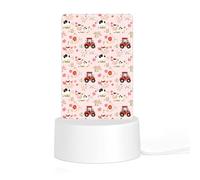 Farm Truck Red Tractor Acrylic Night Light Personalised Nightlight Bedside Lamp for Friends Ladies