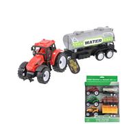 Farm Vehicle Toy Tractor Trailer Set Pull Back Action