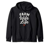 Farm Wife Boss Funny Country Mom Rural Family Humor Zip Hoodie