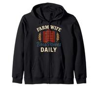 Farm Wife Boss Funny Country Mom Rural Family Humor Zip Hoodie
