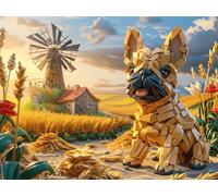 Farm Windmill Landscape 1000 Pc DIY Jigsaw Puzzle Magical Cosmic Creatures Puzzles for Adults Teens Hard Challenging Team Building Stress Reducing Autumn High-grade Rigid Cardboard 1000 PCS/75x50cm