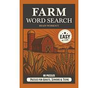 Farm Word Search Puzzle Book: 80 Fun Puzzles about Farming, Animals, Harvest, and Country Life l travel size 6x9 inches, 120 pages - Gift for Nature Lovers, Holidays, and Free Times