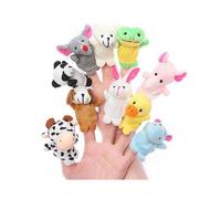 Farm Zoo Animal Finger Puppets Stuffed Plush Toys Bedtime Story Fairy Tale Fable Boys Girls Party To