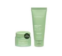 Farmacy Gentle Double Cleanse Skincare Gift Set - Fragrance-Free Gentle Creamy Face Cleanser & Makeup Remover Cleansing Balm - Melts Away Makeup & Helps Promote Healthy Skin