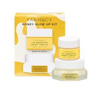 Farmacy Honey Glow Up Gift Set - Includes Honey Halo Ceramide Face Moisturizer + Travel Size Lip Smoothie - Preps & Plumps Skin for Makeup Application