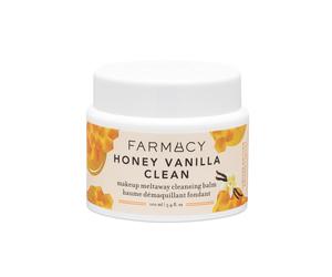 Farmacy Makeup Remover Cleansing Balm - Honey Vanilla Waterproof Makeup Remover & Oil Based Cleanser - Gentle Exfoliating Double Cleanser - Melts From