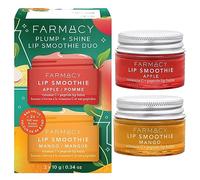 Farmacy Plump + Shine Lip Smoothie Duo - Peptide Lip Balm - Lip Moisturizer & Plumper with Vitamin C - Apple & Mango with High Gloss Finish