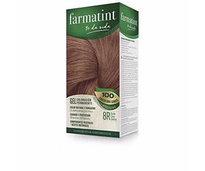 Farmatint Gel 8R Light Copper Blonde | Natural and Durable Colour | Natural Vegetable Components and Oils | Ammonia | Paraben | Dermatologically Tested