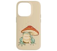 Farmcore Frog and Mushroom Umbrella Aesthetic Cottagecore Case for iPhone 14 Pro