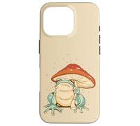 Farmcore Frog and Mushroom Umbrella Aesthetic Cottagecore Case for iPhone 16 Pro