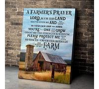 Farmer A Farmer's Prayer Lord Bless This Land You've Given Me and May I Always Know Retro Home Gift Family Garden Courtyard Posters Vintage Novelty Funny Metal Tin Signs Wall Decor 6x8 Inch