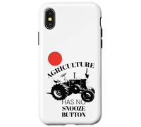 Farmer Agriculture No Snooze Button Tractor Farming Case for iPhone X/XS