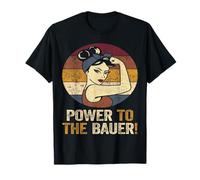 Farmer and Farmers Saying - Power to The Bauer T-Shirt