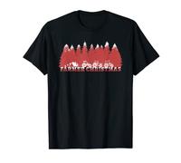 Farmer Christmas Santa's Sleigh Pulled By Tractors Funny T-Shirt