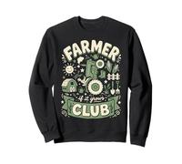 Farmer Club If It Grows Tractor Agriculture Graphic Sweatshirt