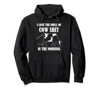 Farmer Cow Humor Morning Barnyard Cattle Saying Retro Pullover Hoodie