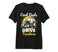 Farmer Dad Father's Day Cool Dads Drive Tractors Farming Premium T-Shirt