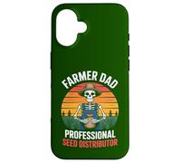 Farmer Dad Professional Seed Distributor Funny Skeleton Case for iPhone 16