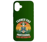 Farmer Dad Professional Seed Distributor Funny Skeleton Case for iPhone 16 Plus