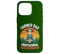 Farmer Dad Professional Seed Distributor Funny Skeleton Case for iPhone 16 Pro