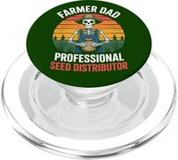 Farmer Dad Professional Seed Distributor Funny Skeleton PopSockets PopGrip for MagSafe