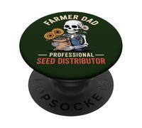 Farmer Dad Skeleton Professional Seed Distributor PopSockets Adhesive PopGrip