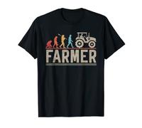 Farmer Evolution of Man Funny Farm Tractor Lover T-Shirt